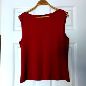 Ann Taylor boat neck royal red tank for work